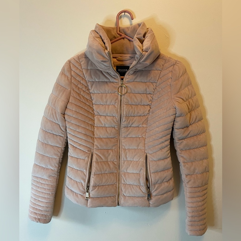 GUESS Women's Puffer Jacket - Light Pink